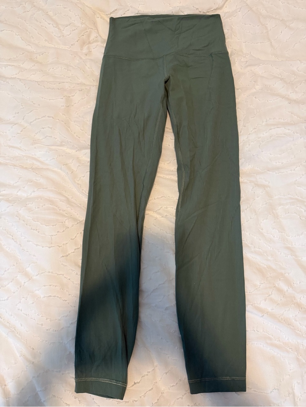 Lululemon Align High-Rise Ribbed Pant Green Leggings 25inch size 4